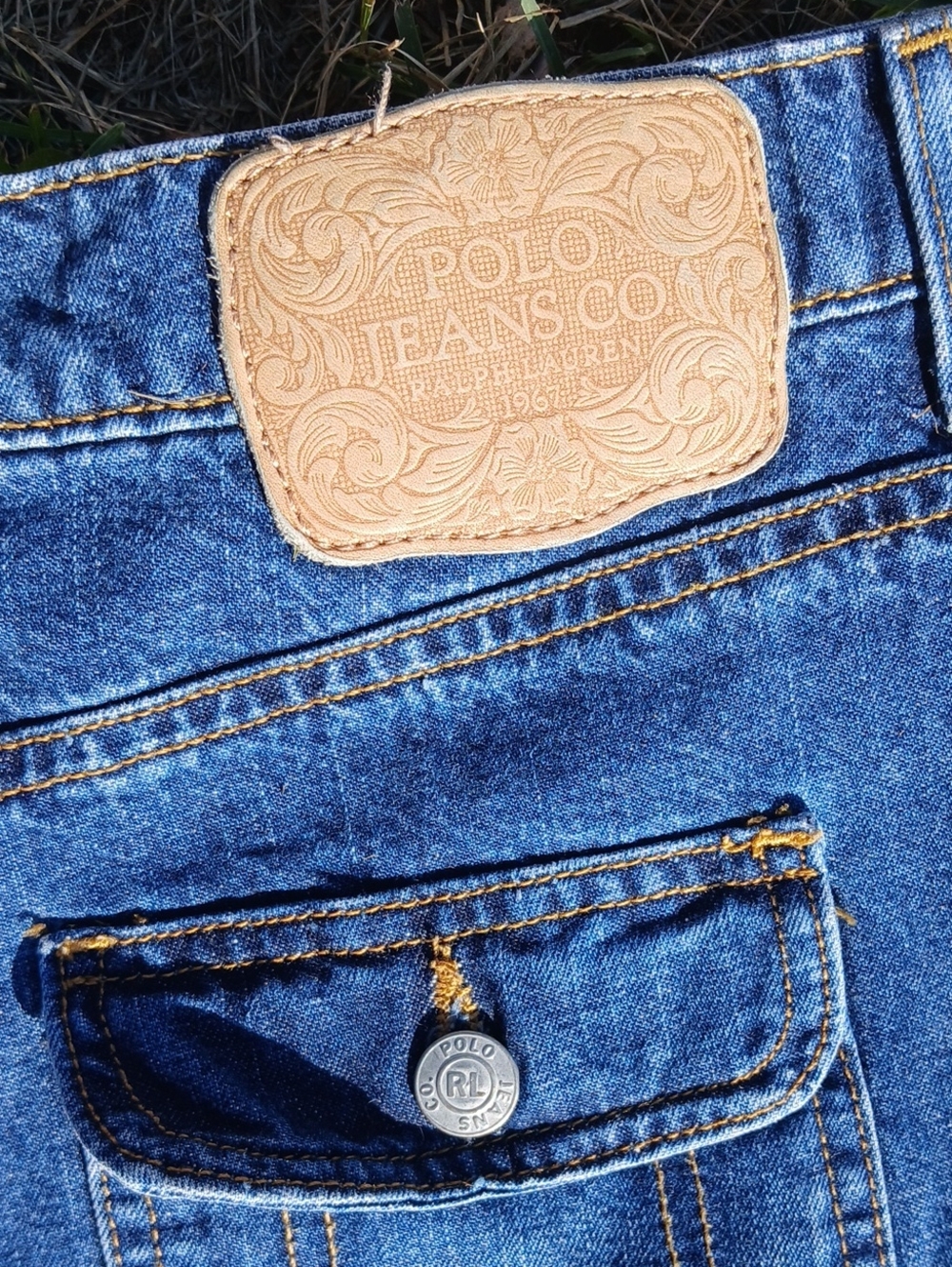Vintage 90s Polo Ralph Lauren Maxi Jean Skirt Denim A Line - Picture 6 of 6